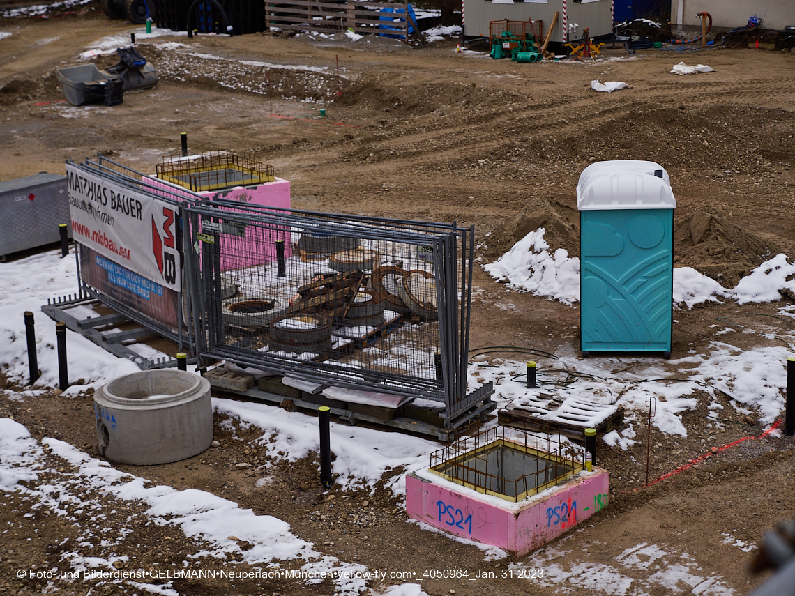 31.01.2023 - Baustelle Haus für Kinder in Neuperlach